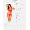 Эротическое боди Obsessive LOVLEA TEDDY, Цвет: красный, Размеры: L/XL, изображение 5