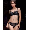 Модный комплект балконет и слипы Mioocchi JOSEPHINE 758585 nero, Цвет: nero, Размеры: 70C, изображение 3