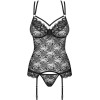 Корсет с трусиками Obsessive 860 CORSET, Цвет: черный, Размеры: S/M, изображение 3