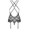 Корсет с трусиками Obsessive 860 CORSET, Цвет: черный, Размеры: S/M, изображение 4