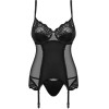 Корсет с трусиками Obsessive AMALLIE CORSET, Цвет: черный, Размеры: S/M, изображение 4