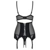 Корсет с трусиками Obsessive AMALLIE CORSET, Цвет: черный, Размеры: S/M, изображение 5