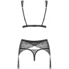 Эротический комплект с поясом Obsessive FIRELLA SET, Цвет: черный, Размеры: S/M, изображение 4