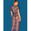 Кружевной пеньюар Obsessive FLOWLACE PEIGNOIR, Цвет: синий, Размеры: S/M, изображение 2