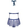 Соблазнительное боди Obsessive FLOWLACE TEDDY, Цвет: синий, Размеры: L/XL, изображение 4