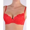 Кружевной бюстгальтер пуш-ап Orhideja 116-208 красный, Цвет: красный, Размеры: 70E