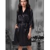 Атласный халат кимоно Mia-Amore MADISON 8923, Цвет: черный, Размеры: S/M, изображение 3