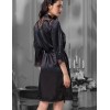 Атласный халат кимоно Mia-Amore MADISON 8923, Цвет: черный, Размеры: S/M, изображение 2