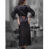 Длинный атласный пеньюар Mia-Amore MADISON 8929, Цвет: черный, Размеры: L/XL, изображение 2