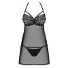 Бэби-долл с трусиками Obsessive JOYLACE BABYDOLL, Цвет: черный, Размеры: S/M, изображение 3