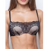 Бюстгальтер спейсер с кружевным оформлением Orhideja 539-385 черный/серебристый пион, Цвет: черный/пион, Размеры: 80C