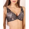 Бюстгальтер балконет Orhideja 557-018 черный/серебристый пион, Цвет: черный/пион, Размеры: 70D