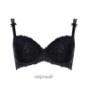 Бюстгальтер балконет пуш-ап Sermija 148-12-L чёрный, Цвет: чёрный, Размеры: 90C, изображение 3