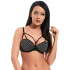 Бюстгальтер балконет с пуш-ап Kinga 574-PU, Цвет: черный/белый, Размеры: 75B