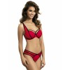 Бюстгальтер балконет пуш-ап Kinga ONYX PU-427/1 красный, Цвет: красный, Размеры: 80B, изображение 3