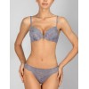 Кружевной комплект пуш-ап и бразилиана Mioocchi LAURA 754540 perla grigio, Цвет: perla grigio, Размеры: 70C