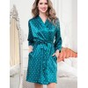 Атласный халат кимоно Mia-Mella CLEVER 8943 изумрудный, Цвет: изумруд, Размеры: L/XL