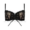 Бюстгальтер балконет Gorteks DITA B4 U, Цвет: черно-бежевый, Размеры: 95E, изображение 5