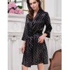 Атласный халат кимоно Mia-Mella CLEVER 8943 черный, Цвет: черный, Размеры: S/M