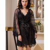 Кружевной халат кимоно Mia-Amore SUSANNA 1573, Цвет: черный, Размеры: 2XL/3XL