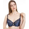 Бюстгальтер мягкий из биколорного кружева Simona M 484 ночь, Цвет: ночь, Размеры: 75E, изображение 2
