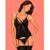 Мягкий корсет с трусиками Obsessive DIYOSA CORSET, Цвет: черный, Размеры: L/XL
