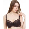 Бюстгальтер балконет кружево биколор Simona M 608 шоколад-радуга, Цвет: шоколад-радуга, Размеры: 70E, изображение 2