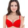 Бюстгальтер балконет пуш-ап флок Simona M 870 бархат красный, Цвет: бархат красный, Размеры: 80E, изображение 6