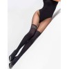 Фантазийные колготки с имитацией чулок Marilyn ZAZU U01 20/60 den черный, Цвет: черный, Размеры: 3/4