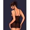 Сексуальная сорочка с трусиками Obsessive LUCITA CHEMISE, Цвет: черный, Размеры: S/M, изображение 2