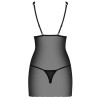 Сексуальная сорочка с трусиками Obsessive LUCITA CHEMISE, Цвет: черный, Размеры: S/M, изображение 4
