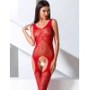 Эротический комбинезон сетка Passion BS 061 red, Цвет: красный, Размеры: S/M