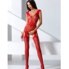 Эротический комбинезон сетка Passion BS 062 red, Цвет: красный, Размеры: UN, изображение 2