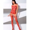 Эротический комбинезон сетка Passion BS 067 red, Цвет: красный, Размеры: S/M, изображение 2