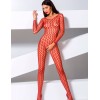 Эротический комбинезон сетка Passion BS 068 red, Цвет: красный, Размеры: UN, изображение 2