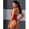 Соблазнительное боди Passion AKITA BODY, Цвет: красный, Размеры: 2XL/3XL, изображение 2