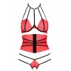 Сексуальный комплект-тройка Passion AKITA SET, Цвет: красный, Размеры: 2XL/3XL, изображение 3