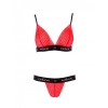 Соблазнительный комплект Passion GLAMISS SET red-black, Цвет: красный, Размеры: L/XL, изображение 3