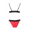 Соблазнительный комплект Passion GLAMISS SET red-black, Цвет: красный, Размеры: L/XL, изображение 4