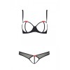 Эротический комплект Passion HEIDI SET WITH OPEN BRA, Цвет: черный, Размеры: L/XL, изображение 3