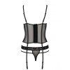Корсет с трусиками Passion KYOUKA CORSET black, Цвет: черный, Размеры: S/M, изображение 4
