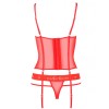 Корсет с трусиками Passion KYOUKA CORSET red, Цвет: красный, Размеры: L/XL, изображение 3