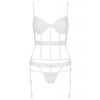 Корсет с трусиками Passion KYOUKA CORSET white, Цвет: белый, Размеры: 2XL/3XL, изображение 3