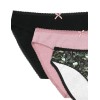 Комплект хлопковых трусов Esotiq PANTIES 38558 MIA-MIA (3 шт) черный+розовый, Цвет: черный+розовый, Размеры: S, изображение 2