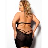 Сексуальная сорочка с открытой спиной Gorgeous plus size AMYSA, Цвет: черный, Размеры: 5XL/6XL, изображение 2