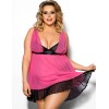 Сексуальная розовая сорочка Gorgeous plus size CARINOLA, Цвет: фуксия, Размеры: XL/2XL