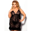Сексуальная кружевная сорочка Gorgeous plus size EVONA, Цвет: черный, Размеры: 3XL/4XL