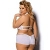 Полупрозрачный бюстгальтер и трусики Gorgeous plus size ORETHA, Цвет: белый, Размеры: 3XL/4XL, изображение 2