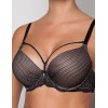 Бюстгальтер балконет с гелевым пуш-ап  Albina L NUANCE 1766, Цвет: черный, Размеры: 70B
