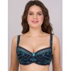 Бюстгальтер балконет кружево биколор Simona M 608/98 кварц-лазурит, Цвет: кварц-лазурит, Размеры: 90C, изображение 4